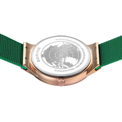 Bering Damen Armbanduhr  Classic 34 mm 3 ATM Saphirglas SWAROVSKI ELEMENTS Slim Design Armband Milanaise 12934-868