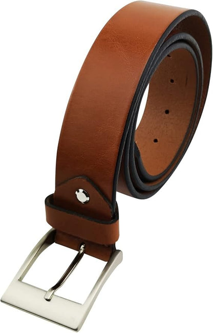 Ledergürtel Basic 4,00 cm Braun